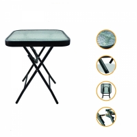 Masa pliabila din sticla transparenta, pentru gradina, 40 x 40 x 46 cm, My Garden,7624